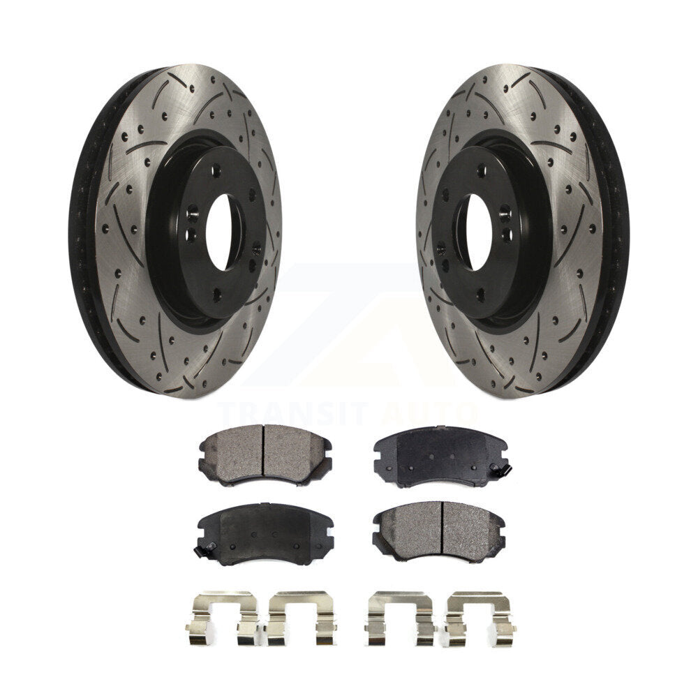 Kit de plaquettes semi-métalliques pour Rotor de frein, fente de perçage avant, pour Hyundai Sonata 3.3 06-10