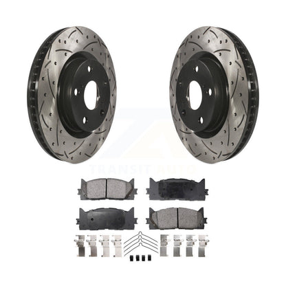 Kit de plaquettes semi-métalliques de Rotors de frein de fente de forage avant pour Toyota Camry Lexus ES35