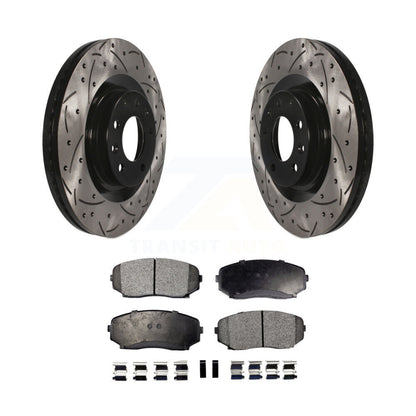 Kit de plaquettes semi-métalliques pour Rotor de frein à disque, fente de perçage avant, pour Mazda CX-2007 – 2015