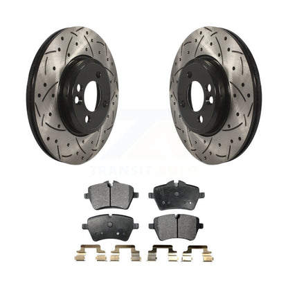 Rotors de frein à fente avant percés, Kit de plaquettes semi-métalliques pour Mini Cooper Countryma