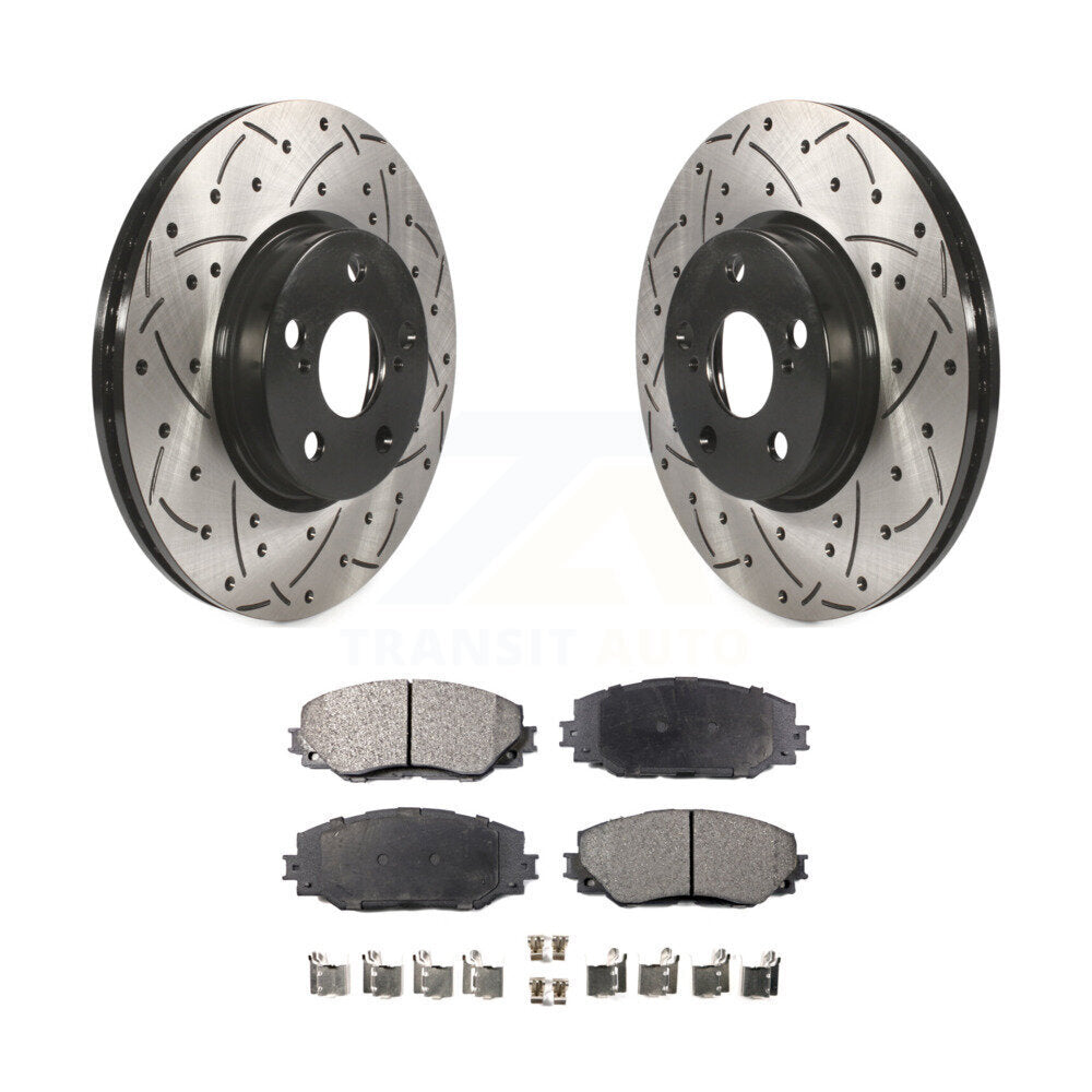 Rotors de frein à fente avant, Kit de plaquettes semi-métalliques pour Toyota Corolla Matrix x
