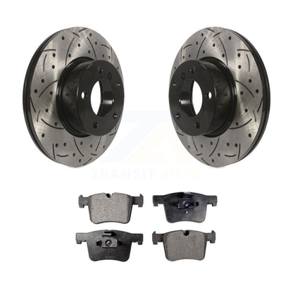 Kit de plaquettes semi-métalliques de Rotor de frein de fente de forage avant pour BMW 328i xDrive 330i 320