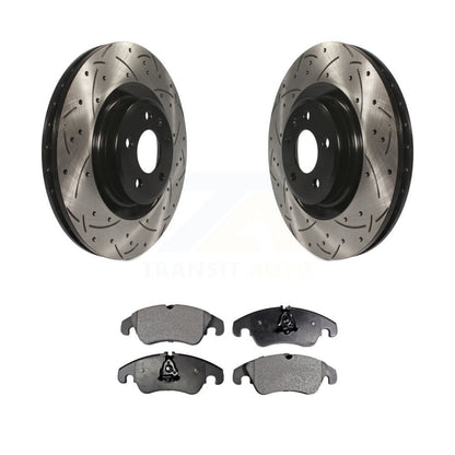 Rotors de frein à fente avant, Kit de plaquettes semi-métalliques pour Audi Q5 A4 Quattro S4 S
