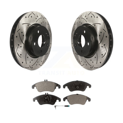 Kit de plaquettes semi-métalliques de Rotor de frein à fente avant percée, pour Mercedes-Benz C300 E35