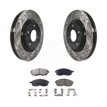 Kit de plaquettes semi-métalliques de Rotor de frein à disque à fente avant percée pour Nissan Sentra Juk
