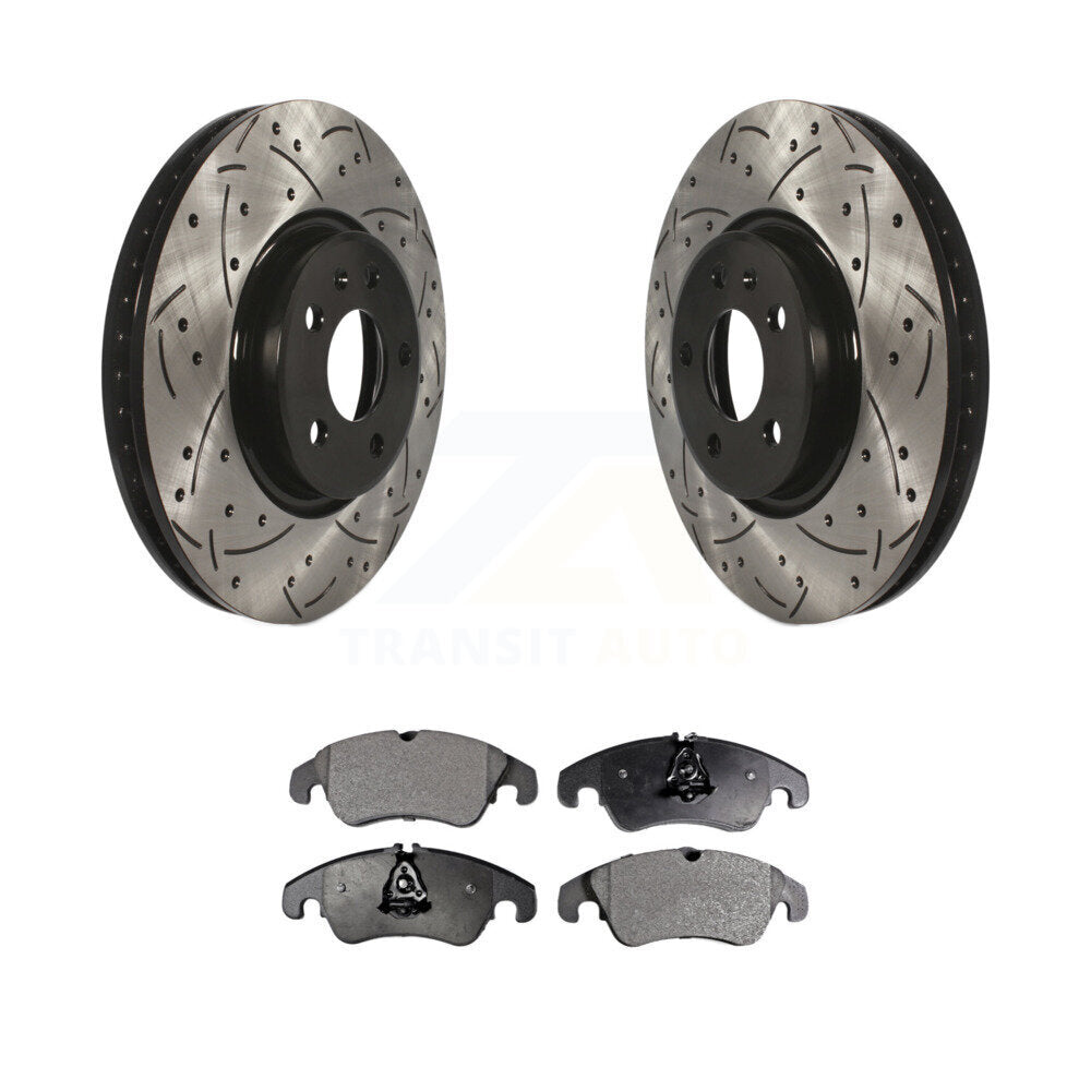 Kit de plaquettes de frein semi-métalliques pour Rotors de frein à fente avant, pour Audi A4 Quattro Q5 A5 A