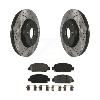 Rotors de frein à disque à fente avant, Kit de plaquettes semi-métalliques pour Honda HR-V Accor
