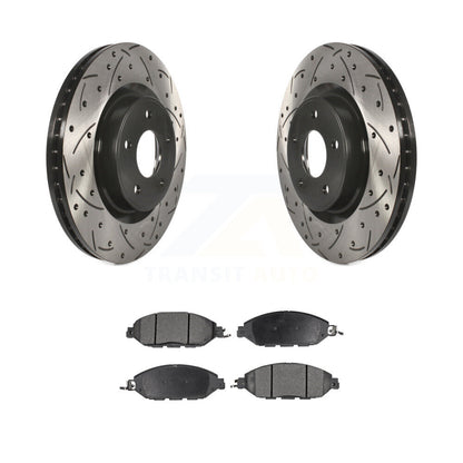 Kit de plaquettes semi-métalliques de Rotors de frein de fente de forage avant pour Nissan Murano Pathfinde