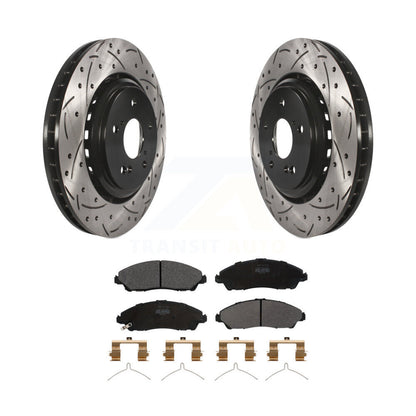Rotors de frein à disque à fente avant, Kit de plaquettes semi-métalliques pour Acura MD 2014 – 2016
