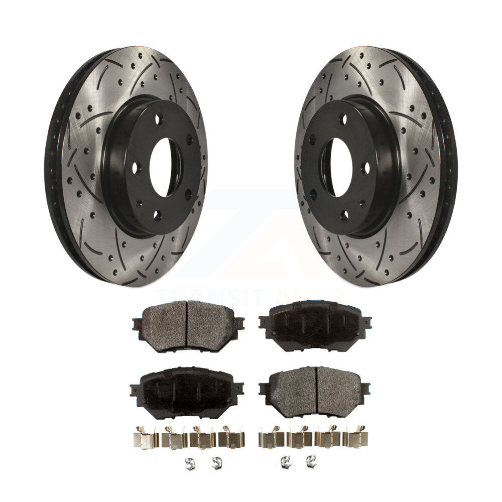 Kit de plaquettes semi-métalliques de Rotor de frein à fente percée avant, pour Mazda 3 Spor 2014 – 2018