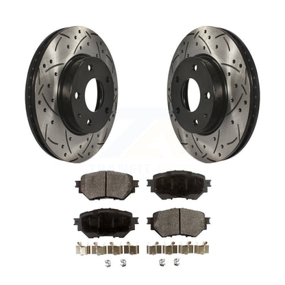 Kit de plaquettes semi-métalliques de Rotor de frein à fente percée avant, pour Mazda 3 Spor 2014 – 2018