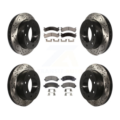 Kit de plaquettes de frein semi-métalliques pour rotors de frein à fente avant et arrière pour Chevrolet Expres