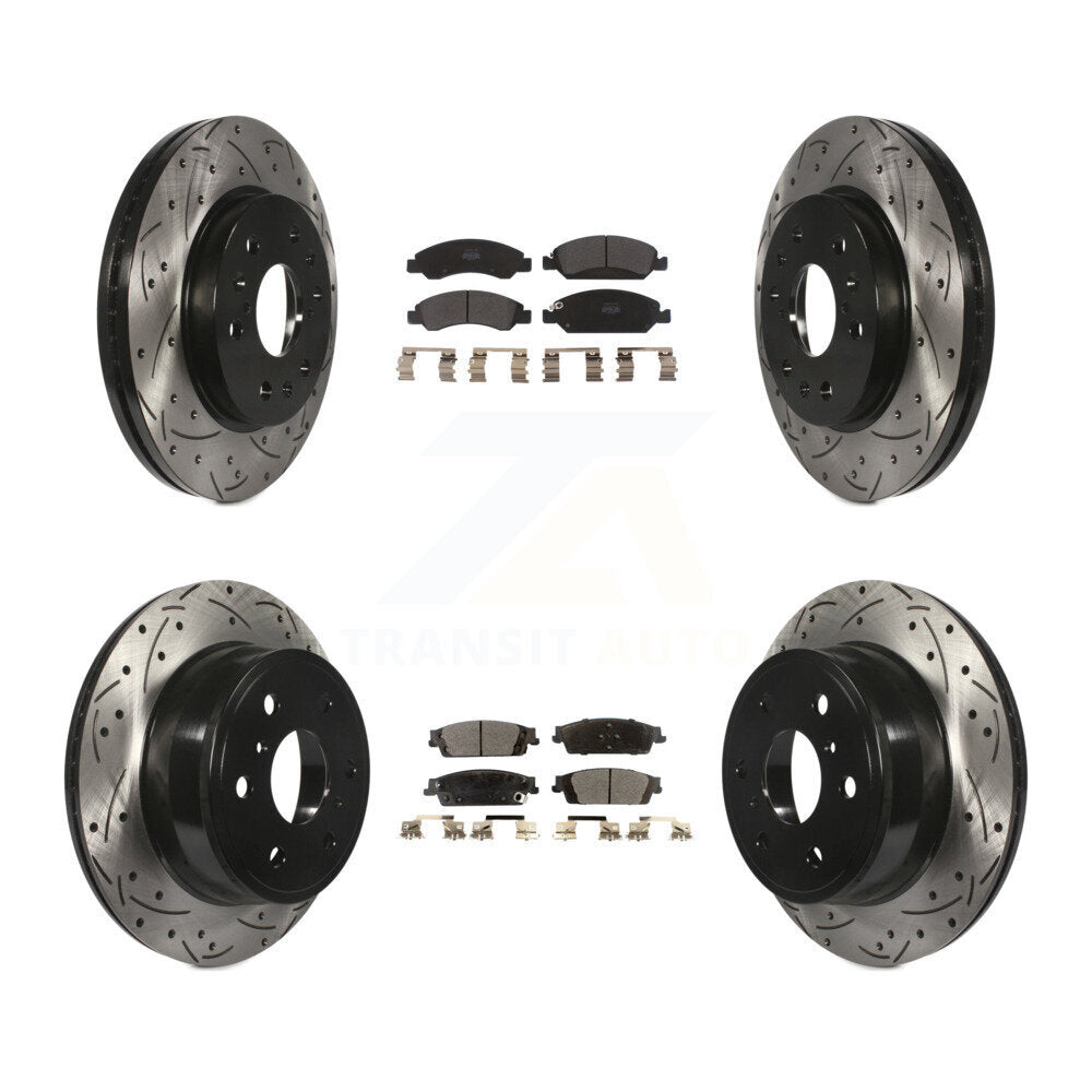 Kit de plaquettes semi-métalliques de Rotor de frein à fente avant et arrière, pour GMC Sierra 1500 X