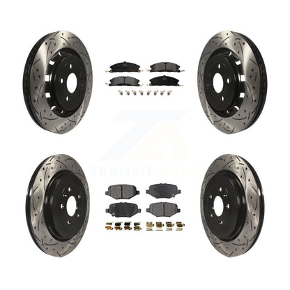Kit de plaquettes semi-métalliques de Rotor de frein à fente avant et arrière, pour Ford Explorer Fle