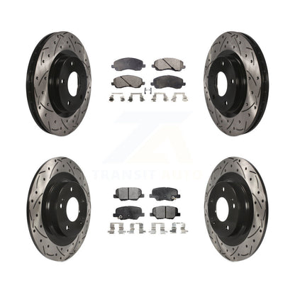 Kit de plaquettes semi-métalliques de Rotor de frein de fente de forage avant et arrière pour Mitsubishi RVR Spor