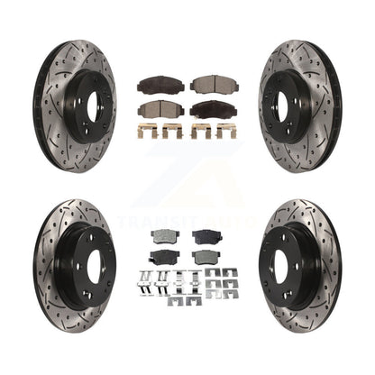 Kit de plaquettes semi-métalliques pour Rotors de frein à disque, fente de perçage avant et arrière, pour Acura CS