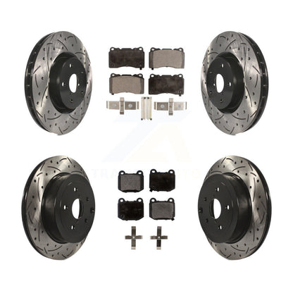 Kit de plaquettes semi-métalliques de Rotor de frein à fente avant et arrière, pour Subaru Impreza WR