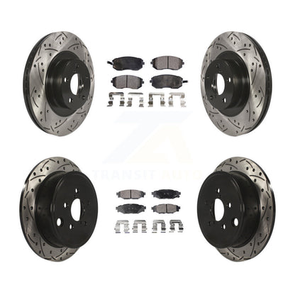 Kit de plaquettes semi-métalliques de Rotor de frein à fente avant et arrière, pour Subaru Outback WR