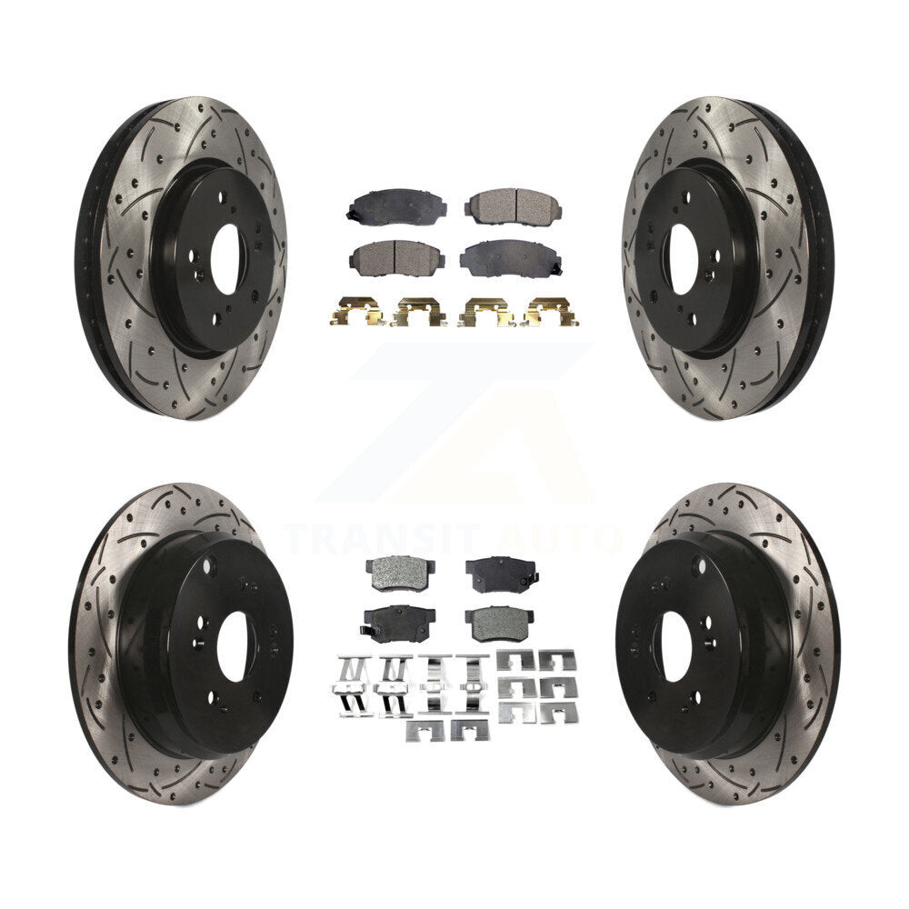 Kit de plaquettes semi-métalliques pour Rotors de frein à disque, fente de perçage avant et arrière, pour Acura RD