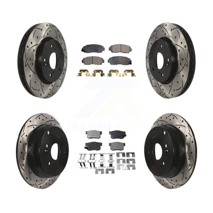 Kit de plaquettes semi-métalliques pour Rotors de frein à disque, fente de perçage avant et arrière, pour Acura RD