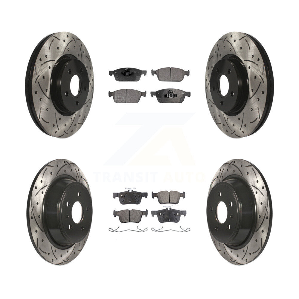 Kit de plaquettes de frein semi-métalliques pour rotors de frein avant et arrière, pour Ford Escape Lincol