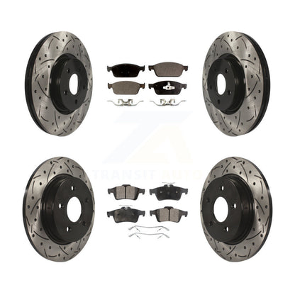 Kit de plaquettes de frein semi-métalliques pour rotors de frein avant et arrière, pour Ford Focus S 13-18