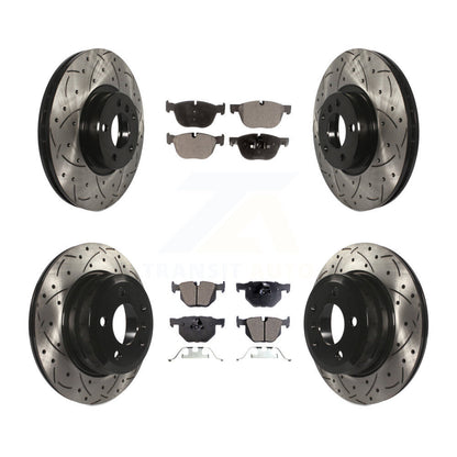 Kit de plaquettes semi-métalliques pour rotors de frein à disque, fente de perçage avant et arrière, pour BMW X5 X