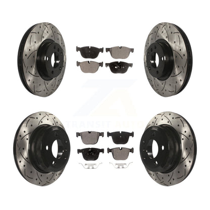 Kit de plaquettes semi-métalliques de Rotor de frein de fente de forage avant et arrière pour 09 BMW X6 de 10 0