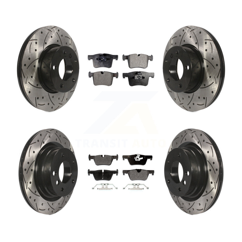 Kit de plaquettes semi-métalliques de Rotor de frein à disque à fente avant et arrière pour BMW 320i 328