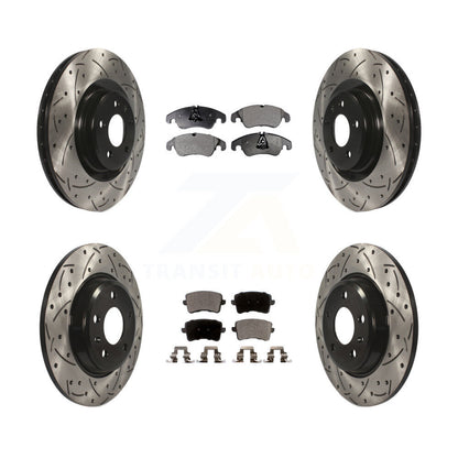 Kit de plaquettes semi-métalliques pour Rotors de frein à disque, fente de perçage avant et arrière, pour Audi Q