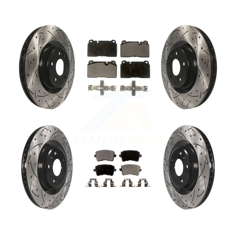 Kit de plaquettes semi-métalliques pour Rotors de frein à disque, fente de perçage avant et arrière, pour Audi Q