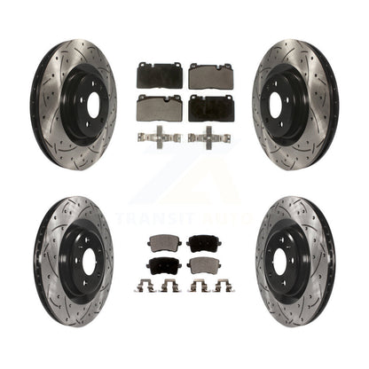 Kit de plaquettes semi-métalliques pour Rotors de frein à disque, fente de perçage avant et arrière, pour Audi Q