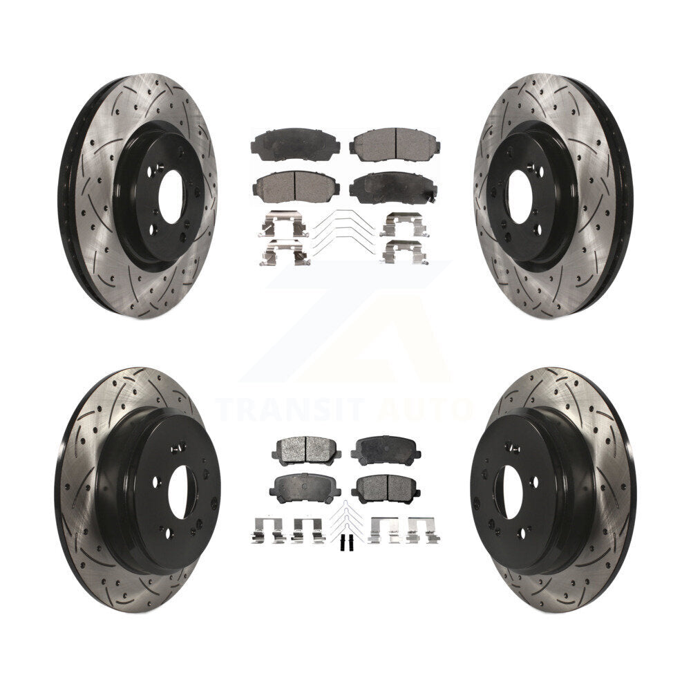 Kit de plaquettes de frein semi-métalliques pour rotors de frein avant et arrière, pour Honda Odysse 11-14