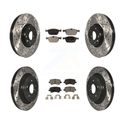 Kit de plaquettes semi-métalliques de Rotor de frein de fente de forage avant et arrière pour Volvo XC6 2010 – 2015