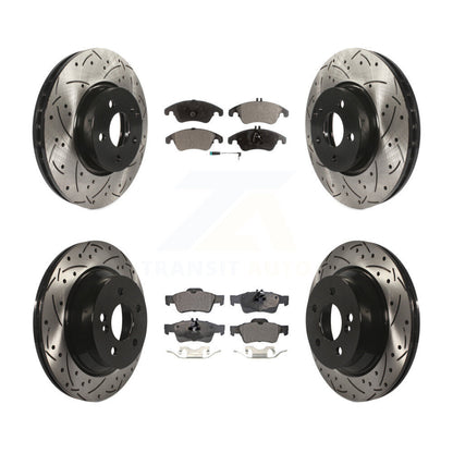 Kit de plaquettes semi-métalliques de Rotor de frein à fente avant et arrière, pour Mercedes-Benz E35