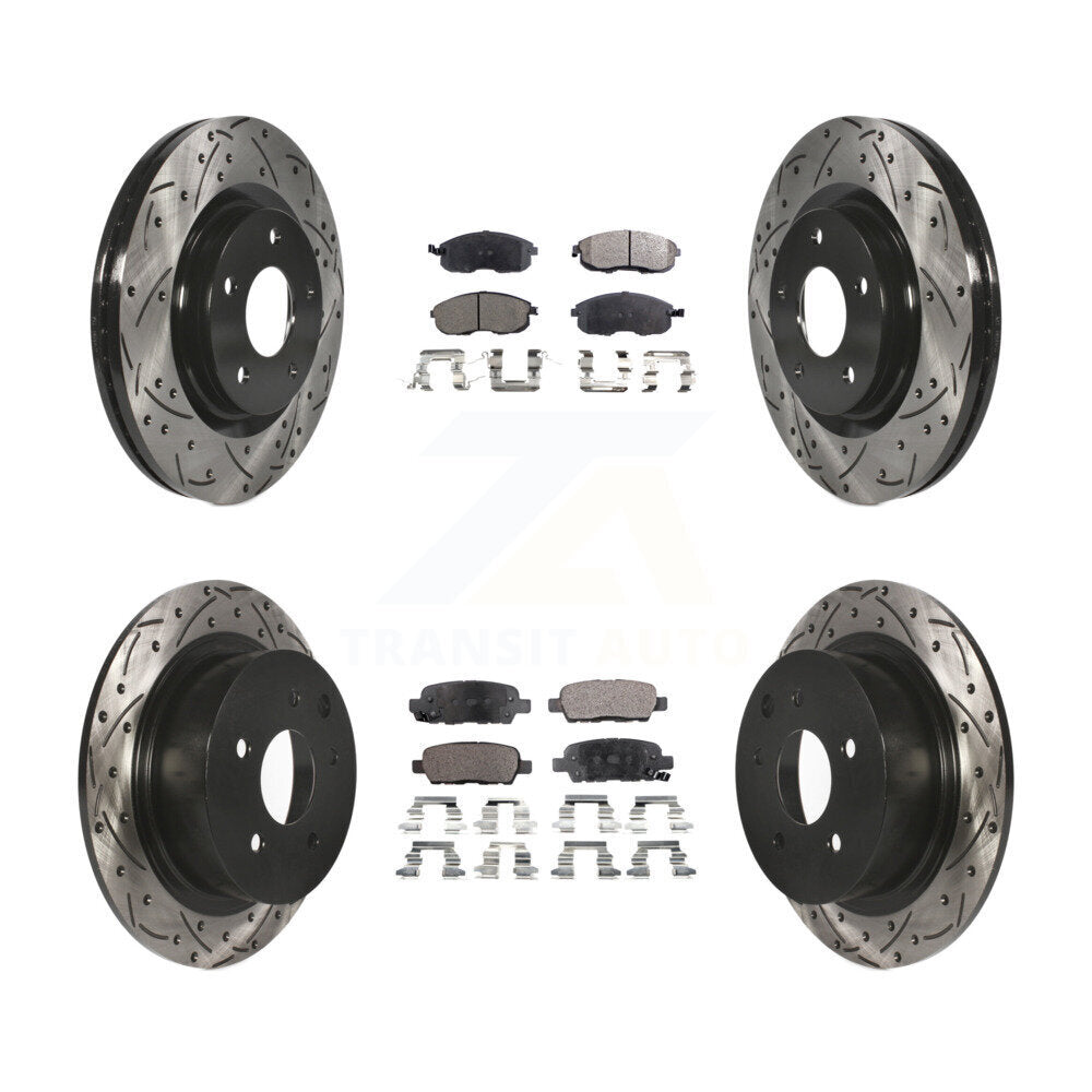 Kit de plaquettes semi-métalliques de Rotor de frein à fente avant et arrière, pour Nissan Sentra Juk
