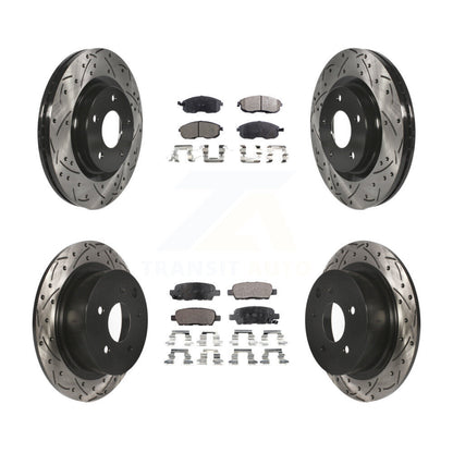 Kit de plaquettes semi-métalliques de Rotor de frein à fente avant et arrière, pour Nissan Sentra Juk