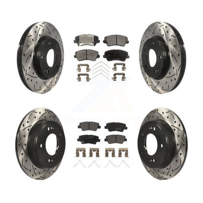 Kit de plaquettes de frein semi-métalliques pour rotors de frein avant et arrière, pour Hyundai Veloster G