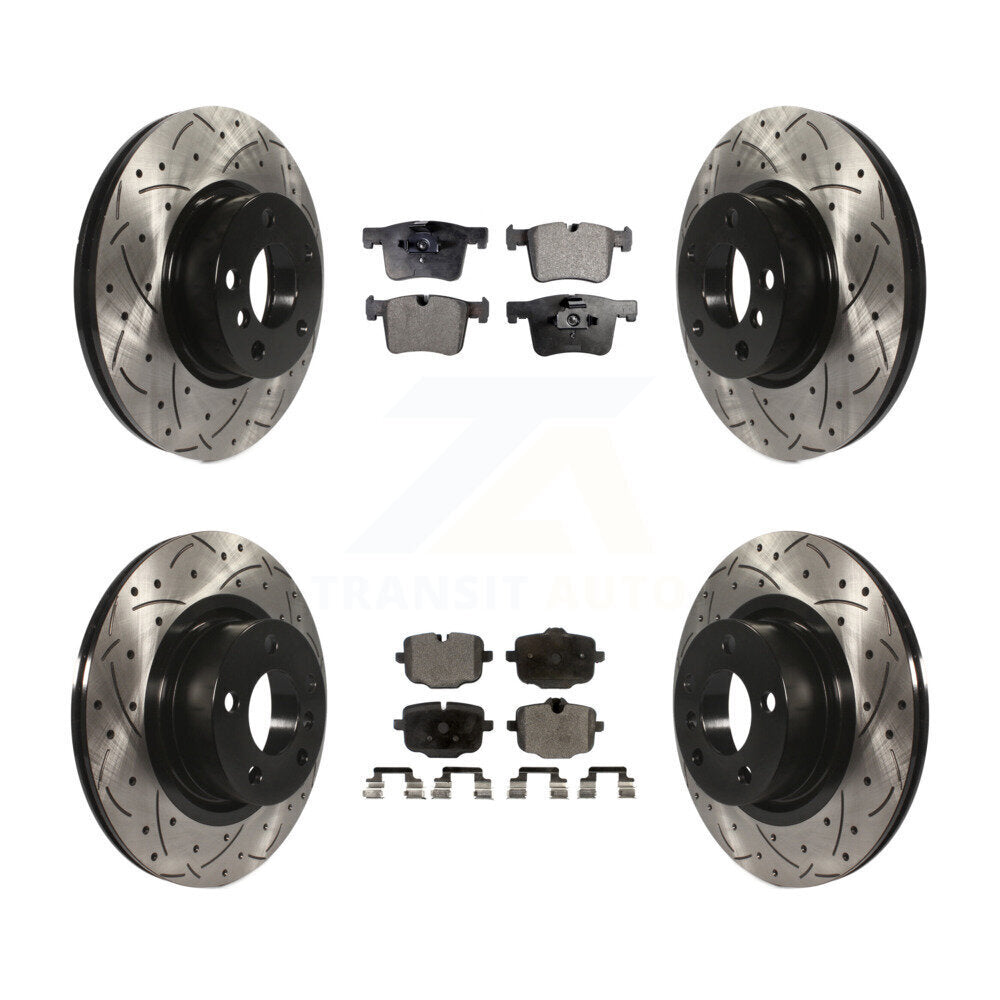 Kit de plaquettes semi-métalliques de Rotor de frein de fente de forage avant et arrière pour 12 BMW X3 de 10 1