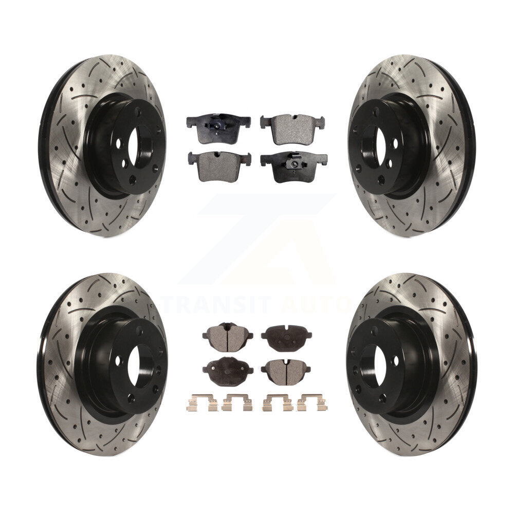 Kit de plaquettes semi-métalliques pour rotors de frein à disque, fente de perçage avant et arrière, pour BMW X3 X