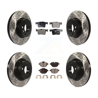 Kit de plaquettes semi-métalliques pour rotors de frein à disque, fente de perçage avant et arrière, pour BMW X3 X