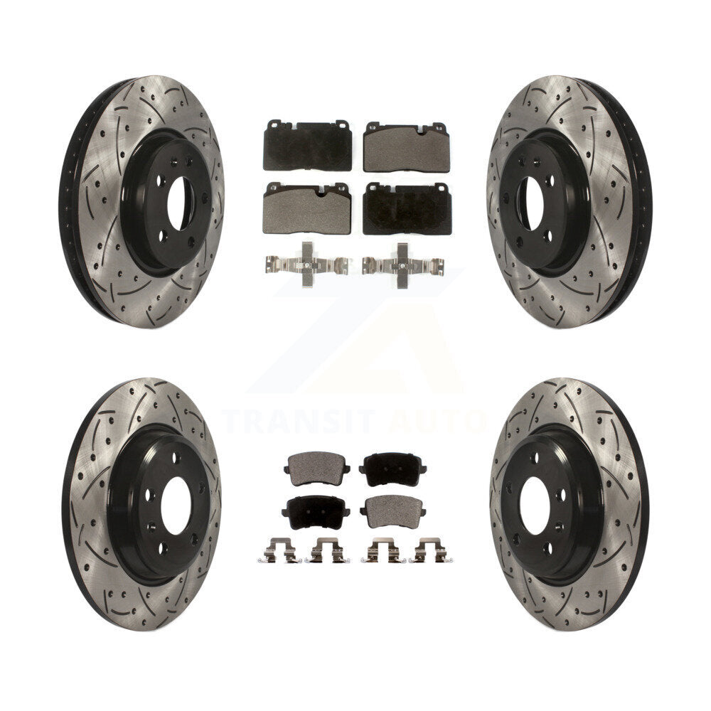 Kit de plaquettes semi-métalliques pour Rotors de frein à disque, fente de perçage avant et arrière, pour Audi Q