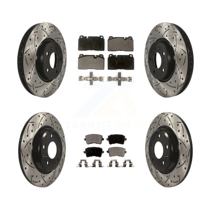 Kit de plaquettes semi-métalliques pour Rotors de frein à disque, fente de perçage avant et arrière, pour Audi Q