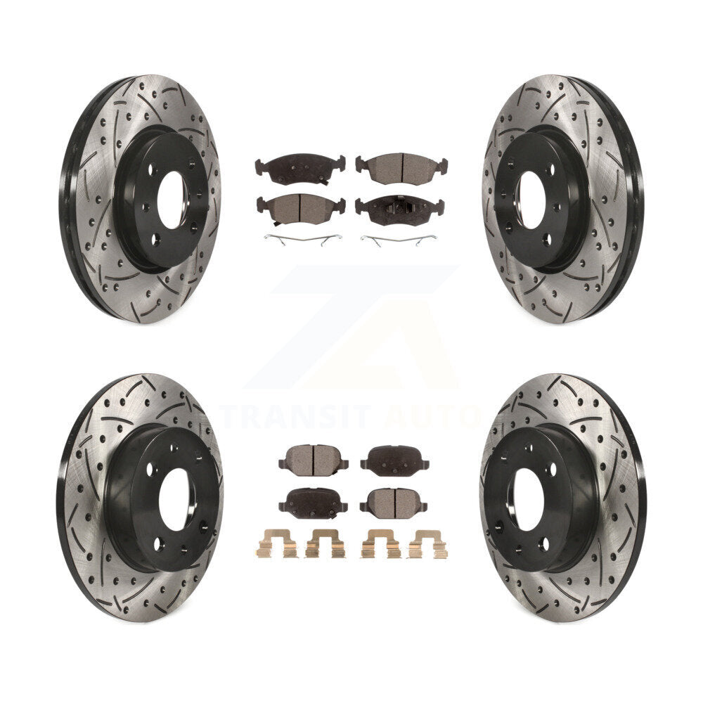 Kit de plaquettes semi-métalliques pour Rotor de frein à disque, fente de perçage avant et arrière, pour Fiat 50