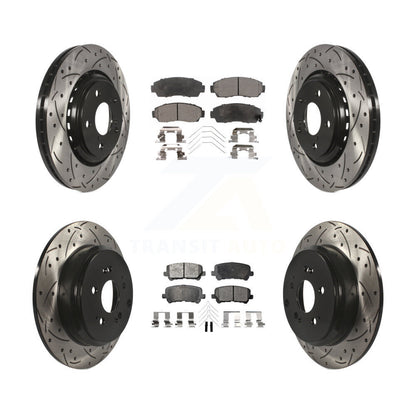 Kit de plaquettes de frein semi-métalliques pour rotors de frein avant et arrière, pour Honda Odysse 15-17
