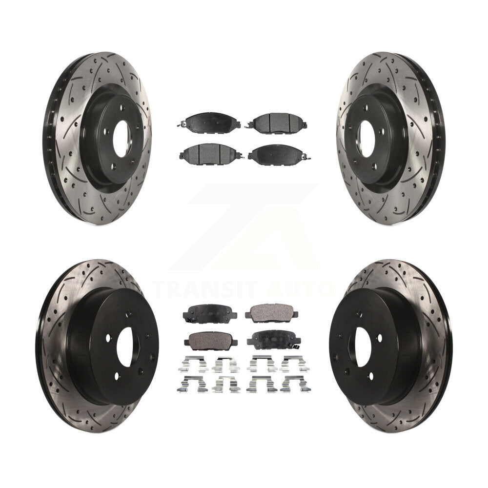 Kit de plaquettes semi-métalliques de Rotor de frein à fente avant et arrière, pour Nissan Murano QX6