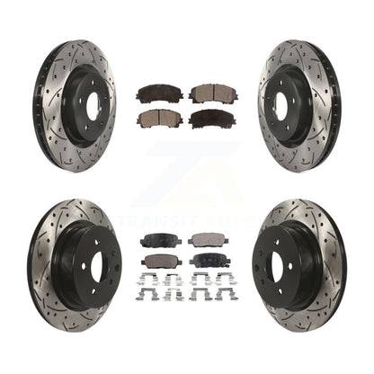 Kit de plaquettes de frein semi-métalliques pour rotors de frein avant et arrière pour INFINITI QX5 16-17