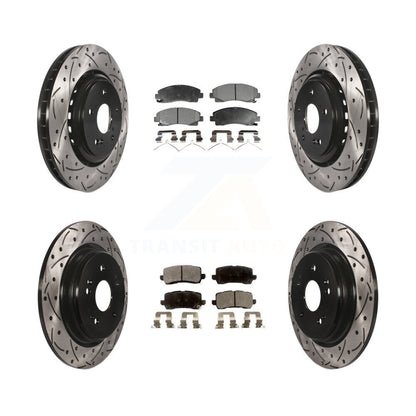 Kit de plaquettes de frein semi-métalliques pour rotors de frein avant et arrière pour Acura TL 2015 – 2020