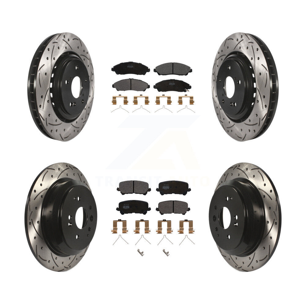 Kit de plaquettes de frein semi-métalliques pour rotors de frein avant et arrière, pour Acura MD 2014 – 2016
