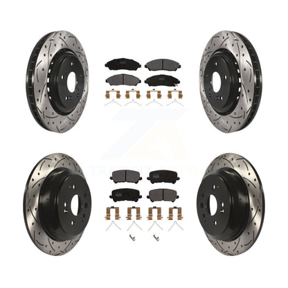 Kit de plaquettes de frein semi-métalliques pour rotors de frein avant et arrière, pour Acura MD 2014 – 2016